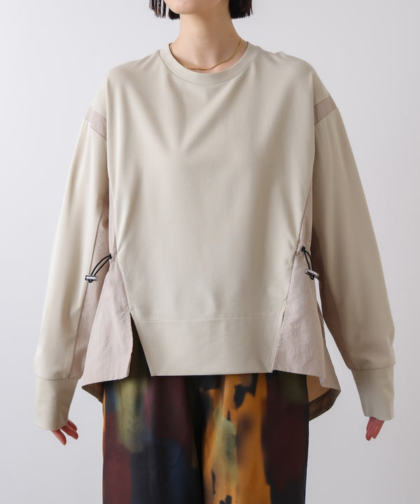 【WEB限定】ポンチ異素材ドッキングプルオーバー［2/25発送予定］