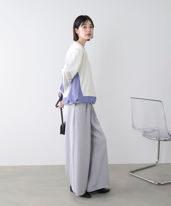 ストライプドッキングカットソー［3/18発送予定］