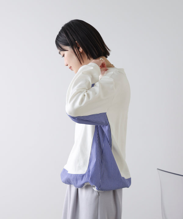 ストライプドッキングカットソー［3/18発送予定］