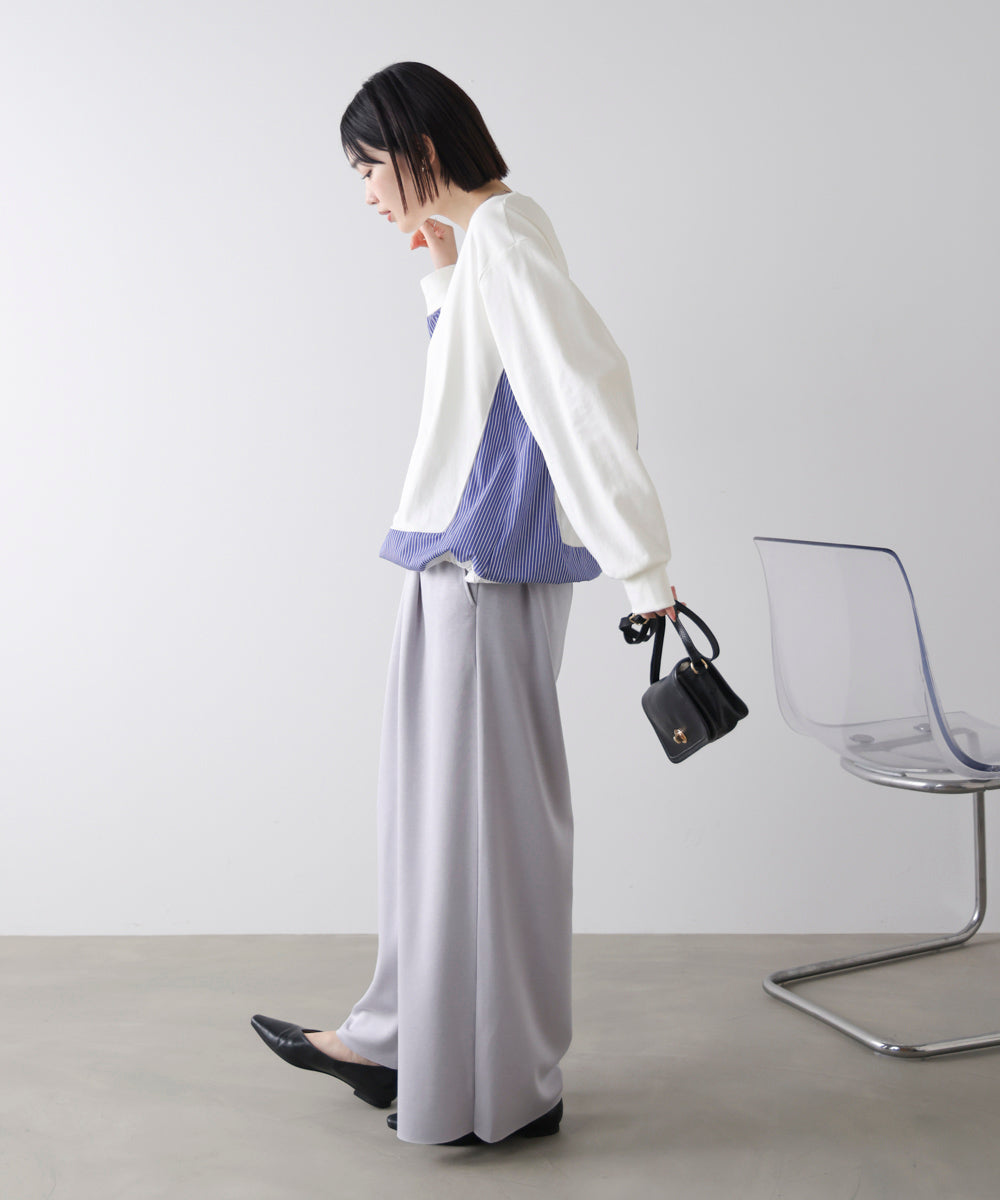 ストライプドッキングカットソー［3/18発送予定］