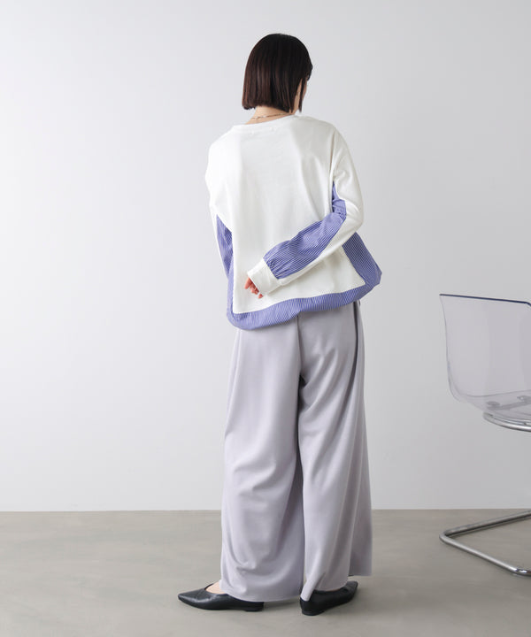 ストライプドッキングカットソー［3/18発送予定］