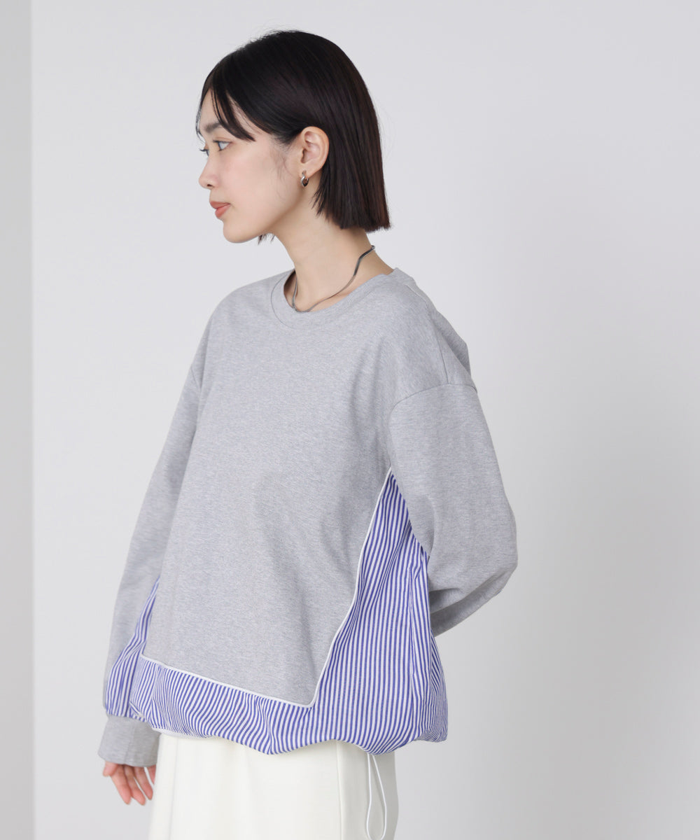 ストライプドッキングカットソー［3/18発送予定］