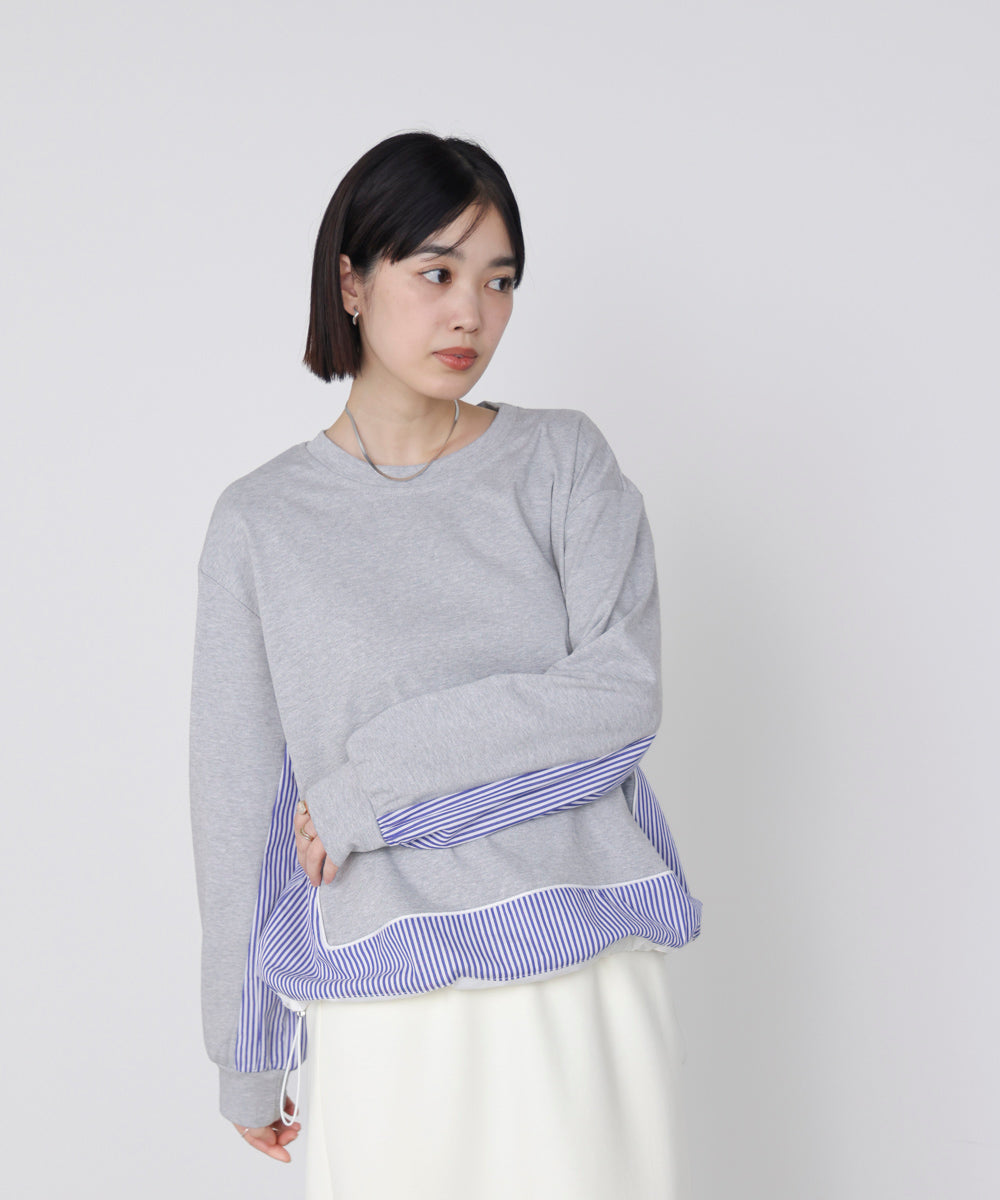 ストライプドッキングカットソー［3/18発送予定］