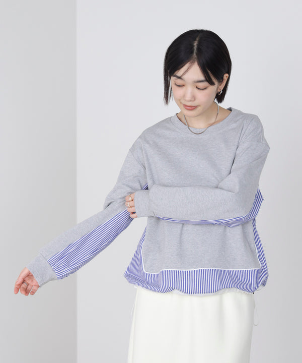 ストライプドッキングカットソー［3/18発送予定］