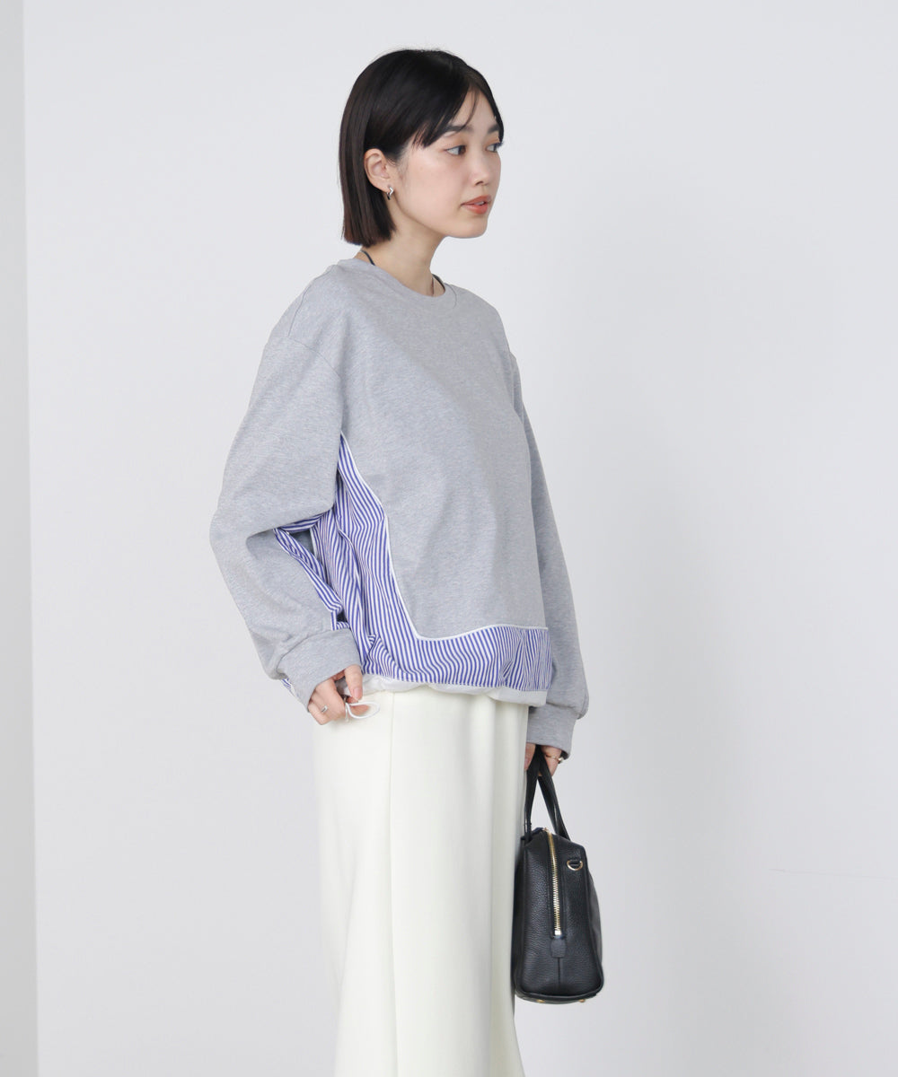 ストライプドッキングカットソー［3/18発送予定］