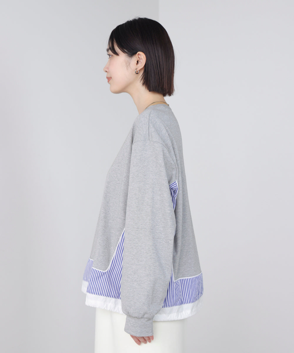 ストライプドッキングカットソー［3/18発送予定］