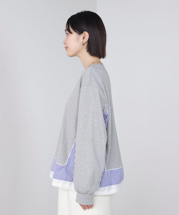 ストライプドッキングカットソー［3/18発送予定］