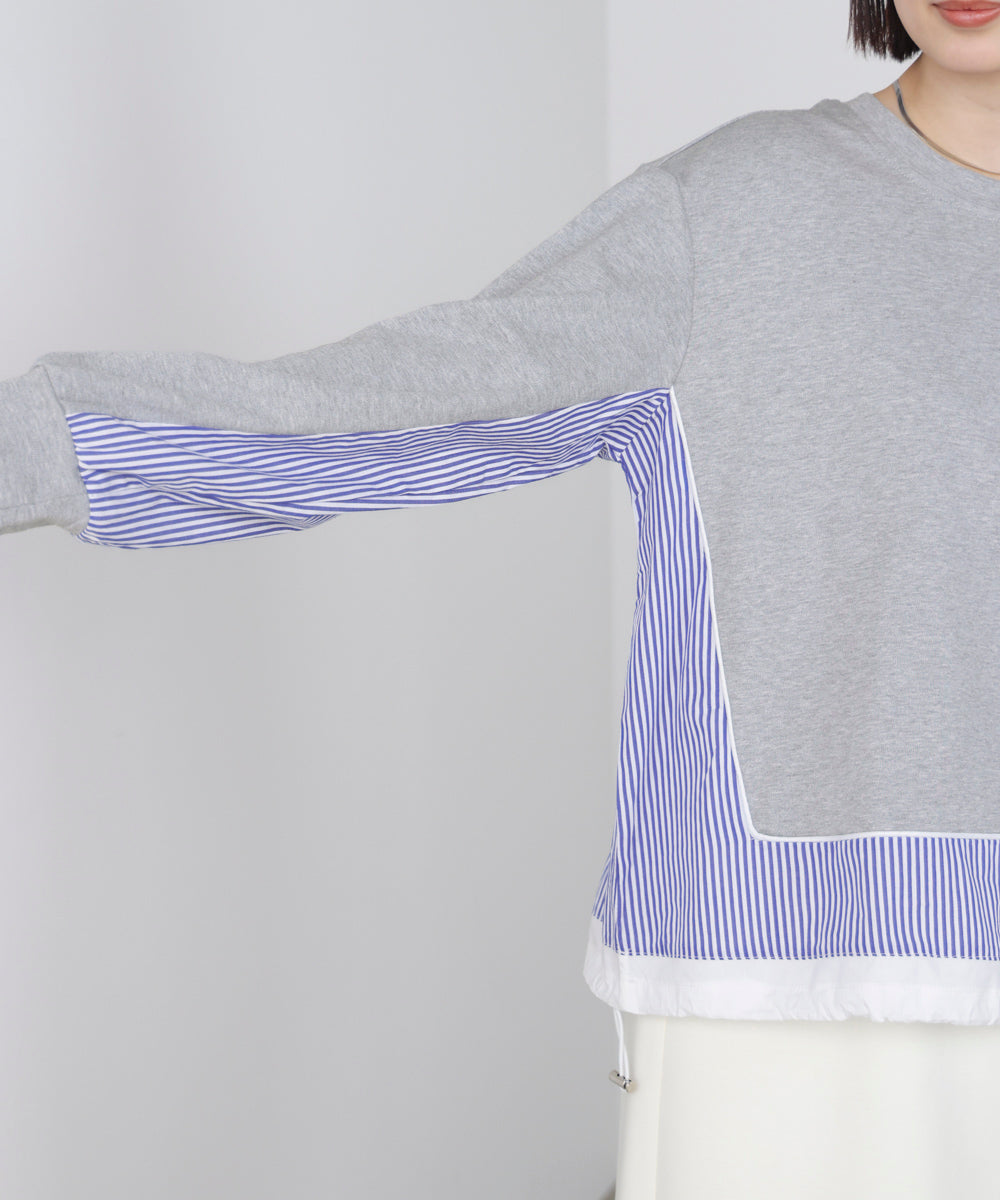 ストライプドッキングカットソー［3/18発送予定］