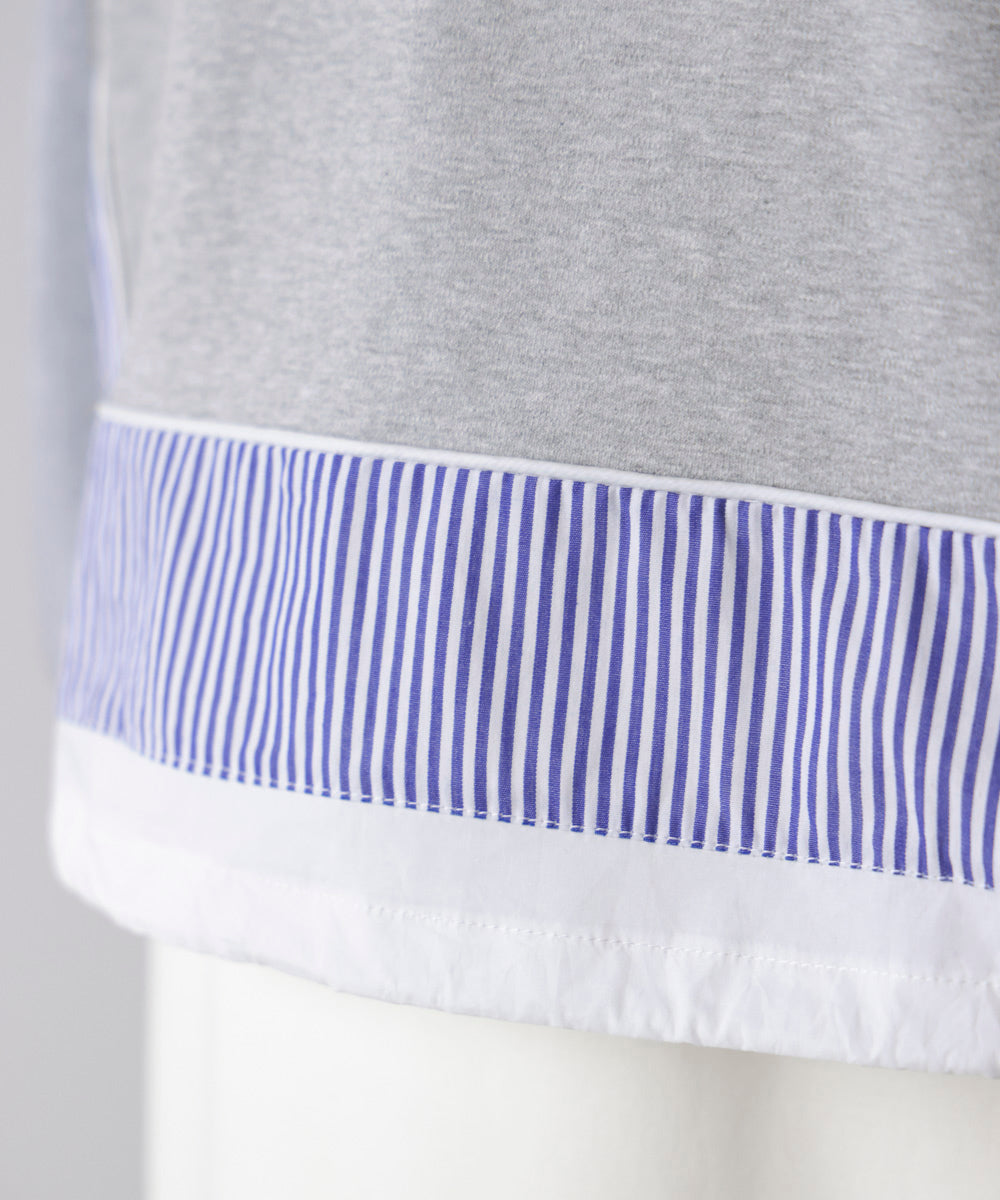 ストライプドッキングカットソー［3/18発送予定］