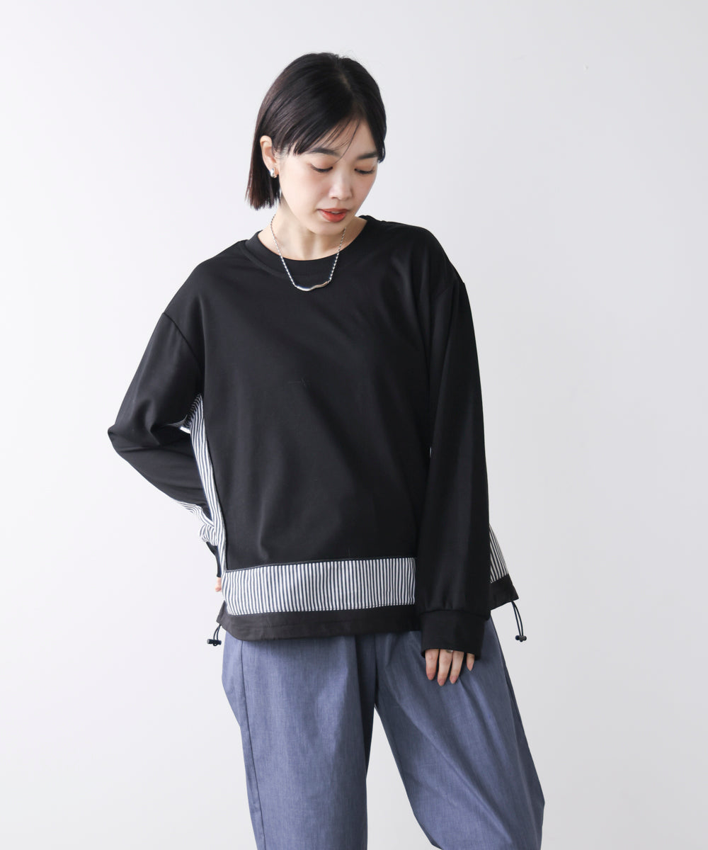 ストライプドッキングカットソー［3/18発送予定］