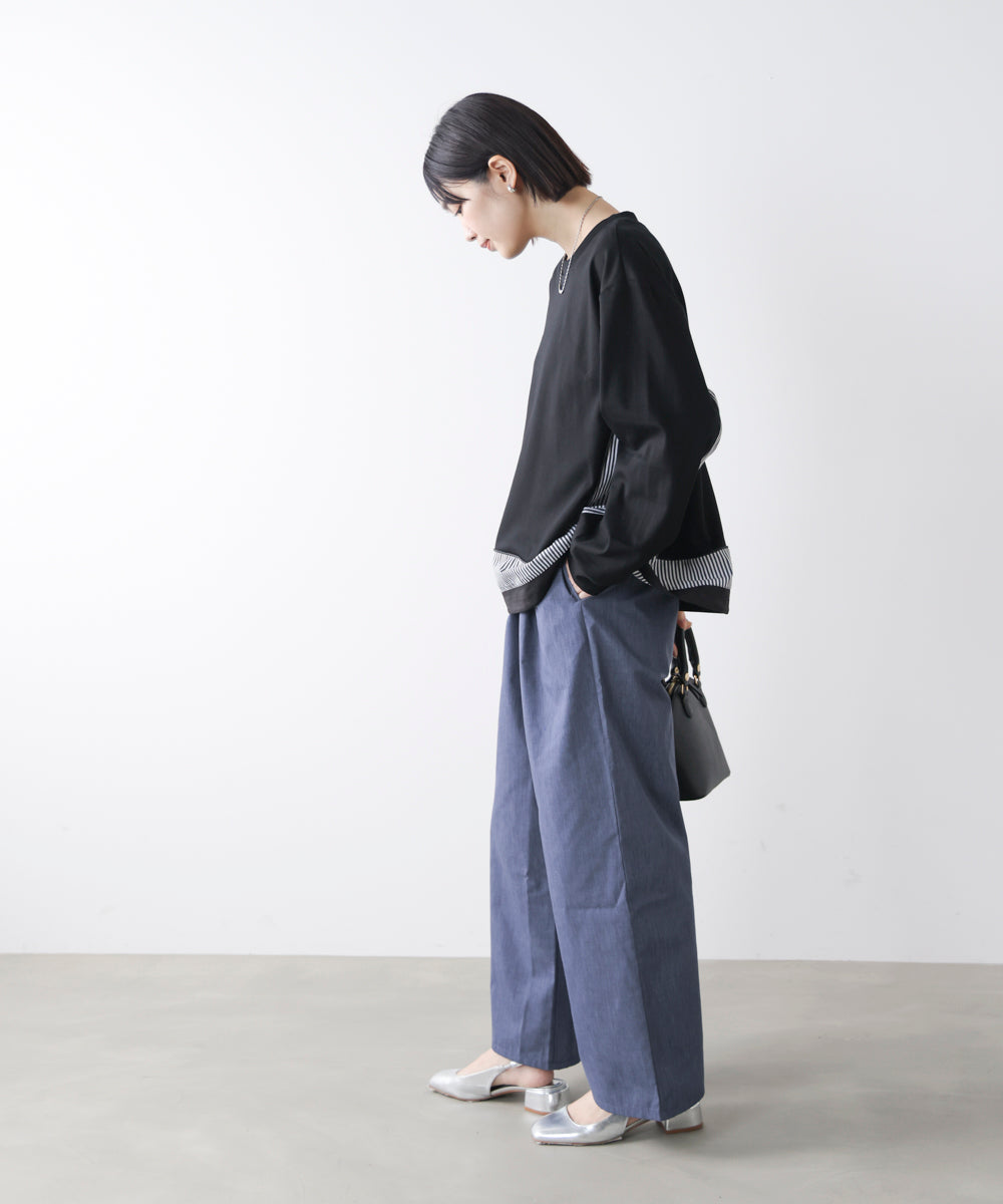 ストライプドッキングカットソー［3/18発送予定］