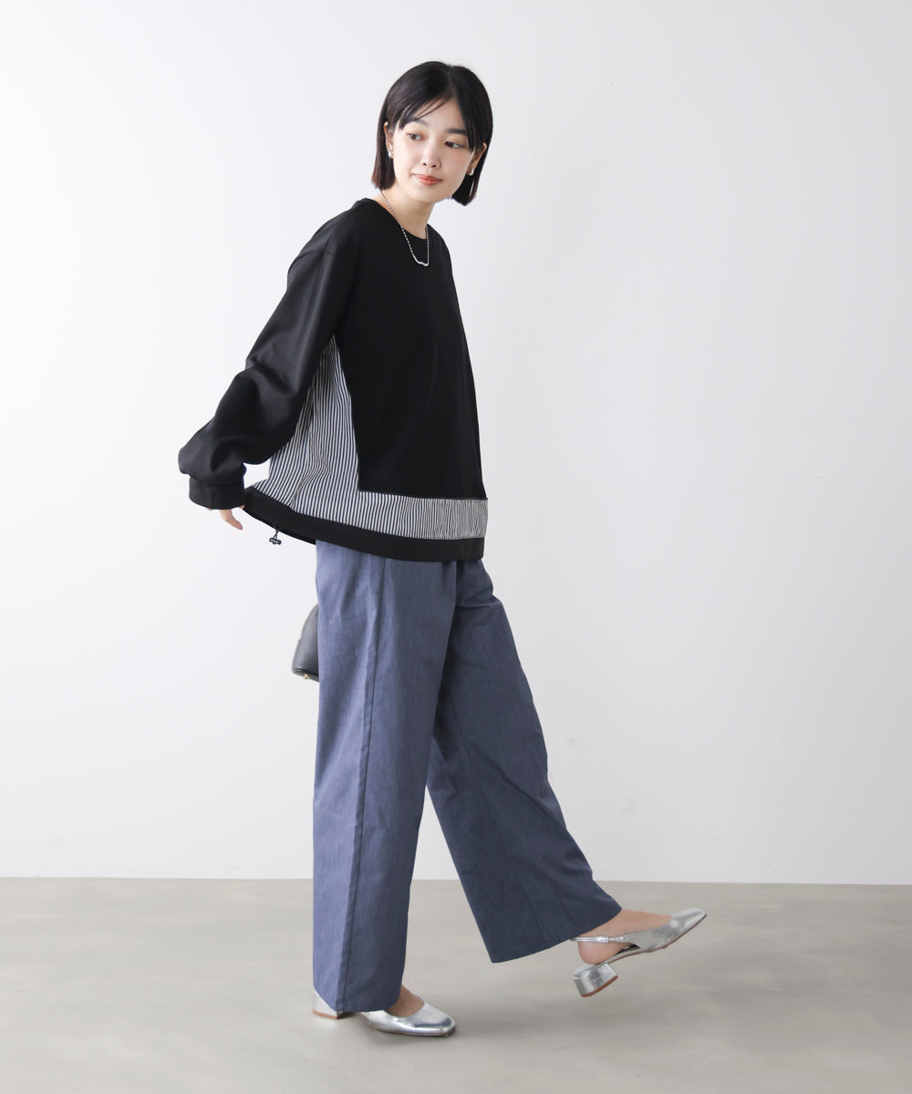 ストライプドッキングカットソー［3/18発送予定］