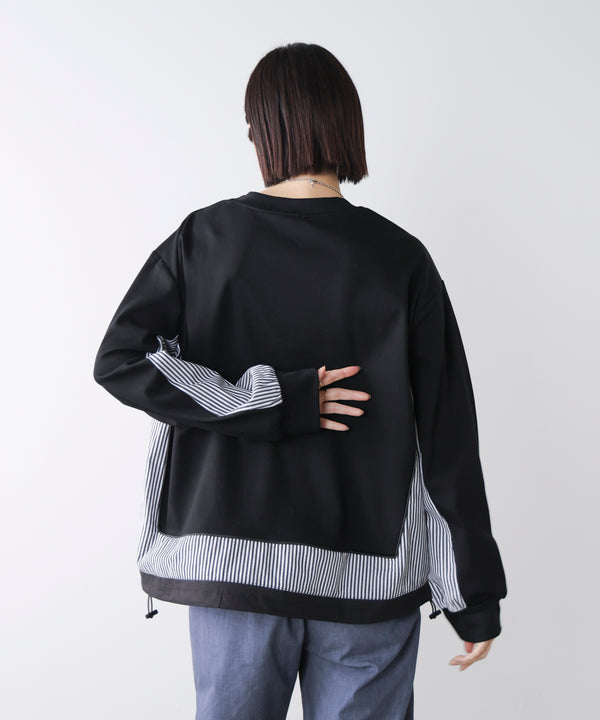 ストライプドッキングカットソー［3/18発送予定］