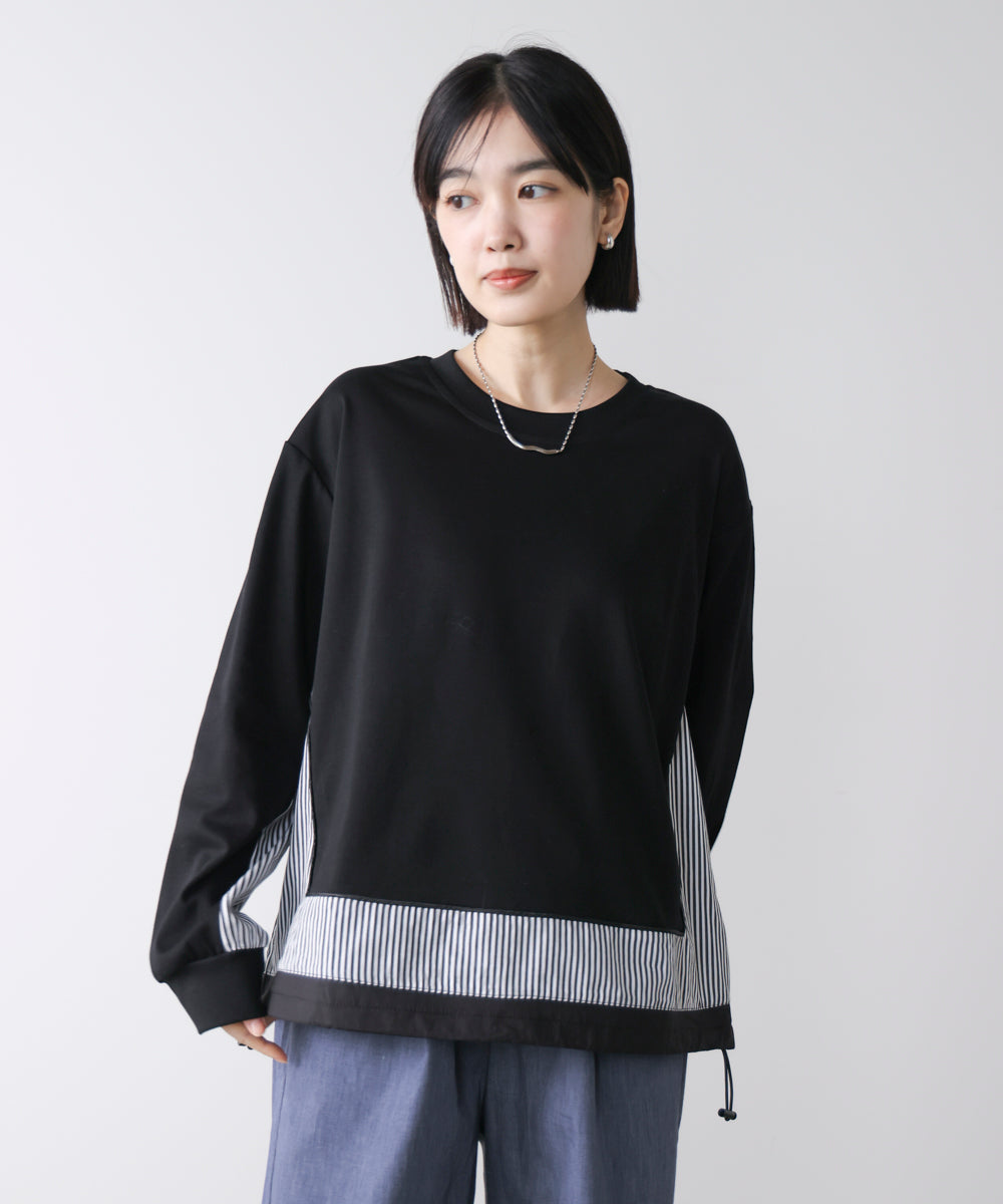 ストライプドッキングカットソー［3/18発送予定］