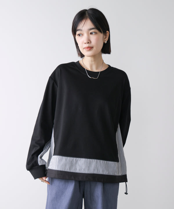 ストライプドッキングカットソー［3/18発送予定］