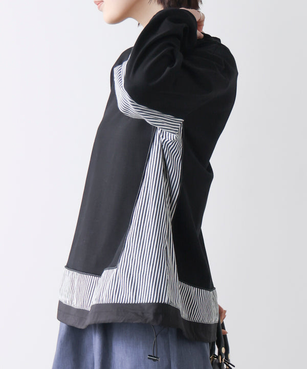 ストライプドッキングカットソー［3/18発送予定］