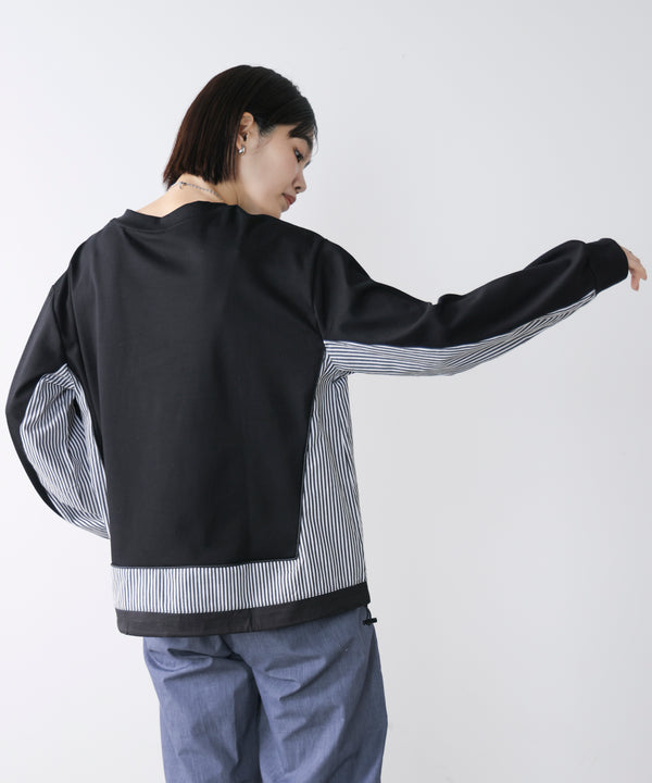 ストライプドッキングカットソー［3/18発送予定］