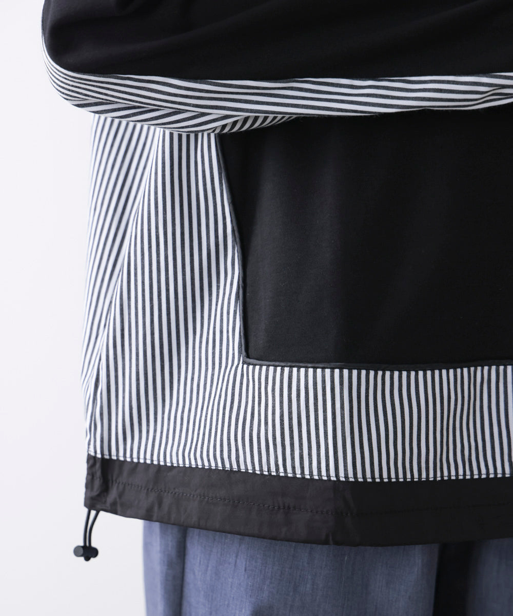 ストライプドッキングカットソー［3/18発送予定］