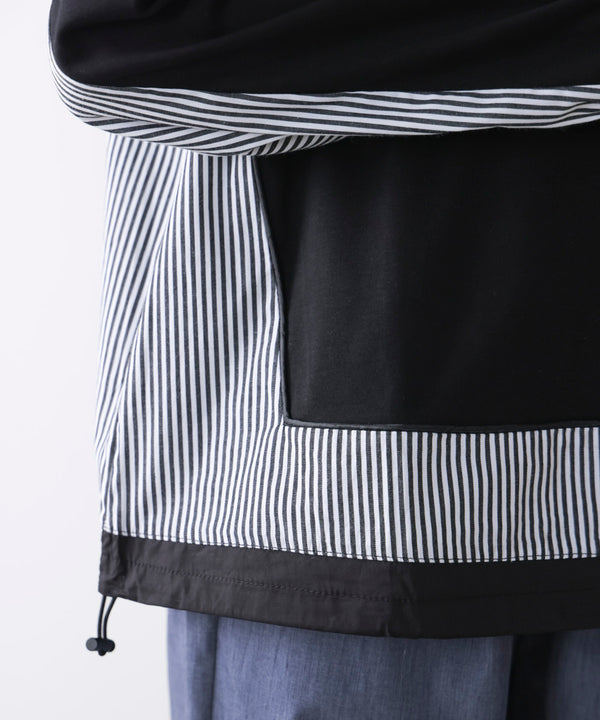 ストライプドッキングカットソー［3/18発送予定］