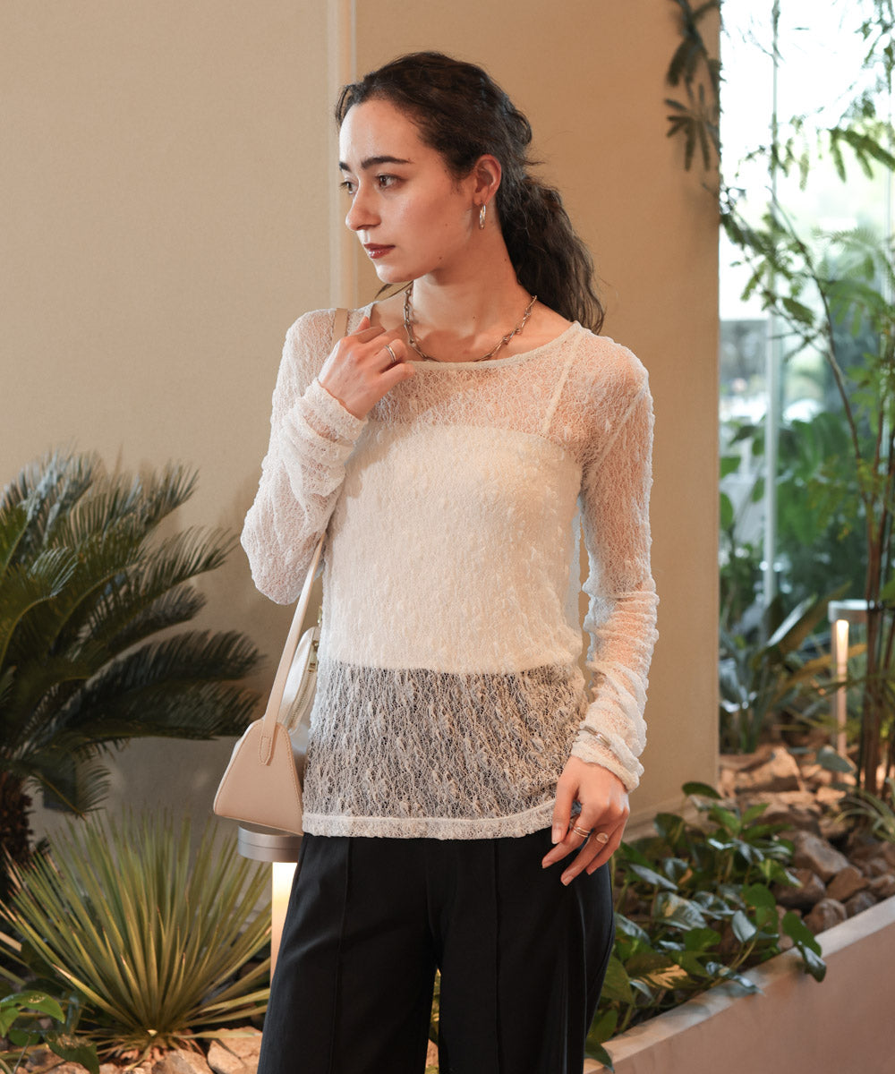 【WEB限定】ストレッチレースプルオーバー