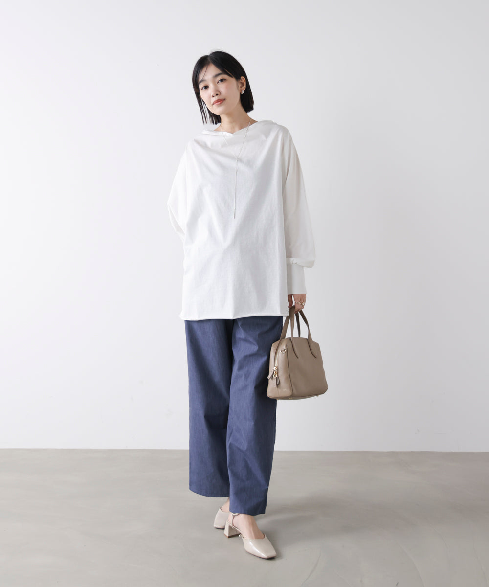 Wシルケットドルマンプルオーバー［3/18発送予定］