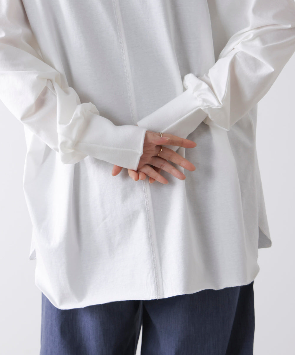 Wシルケットドルマンプルオーバー［3/18発送予定］