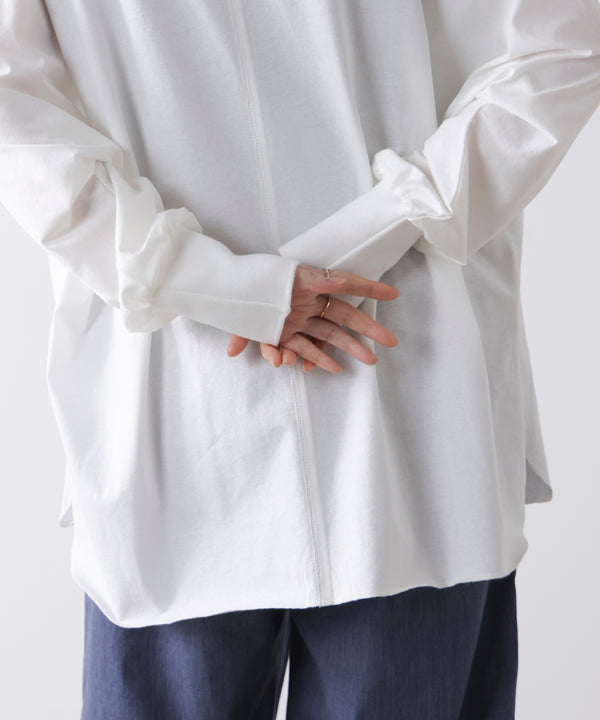 Wシルケットドルマンプルオーバー［3/18発送予定］