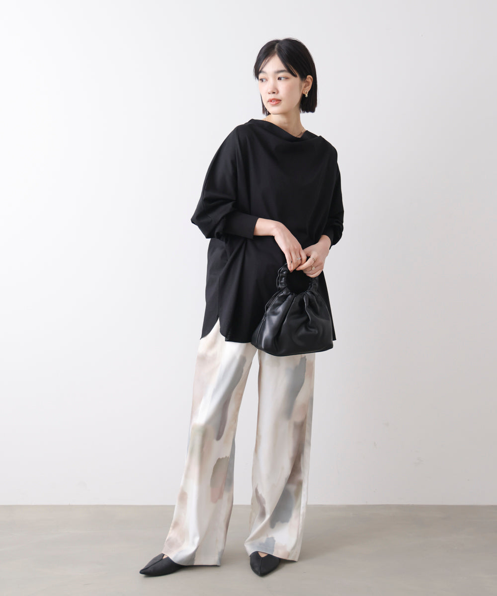 Wシルケットドルマンプルオーバー［3/18発送予定］