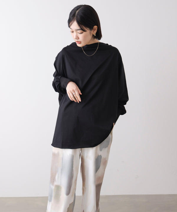 Wシルケットドルマンプルオーバー［3/18発送予定］