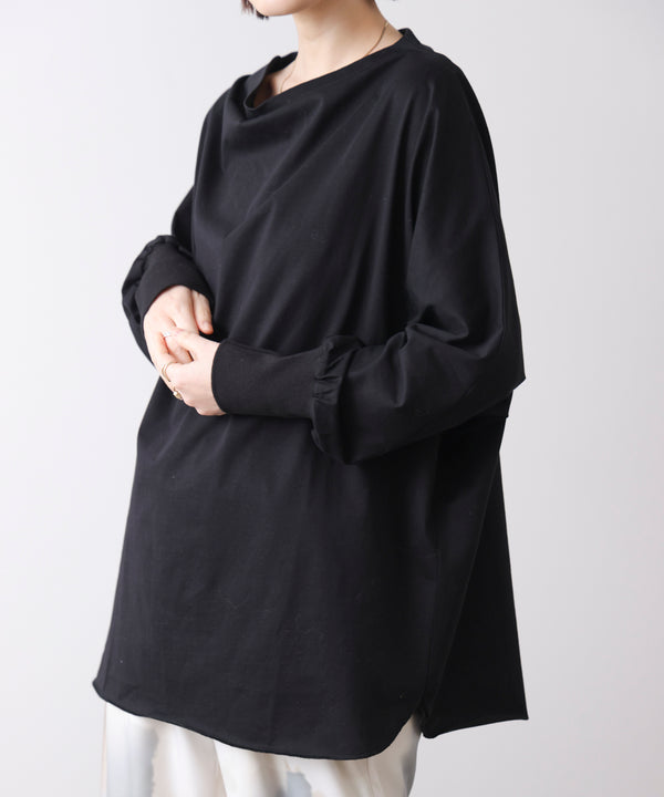 Wシルケットドルマンプルオーバー［3/18発送予定］