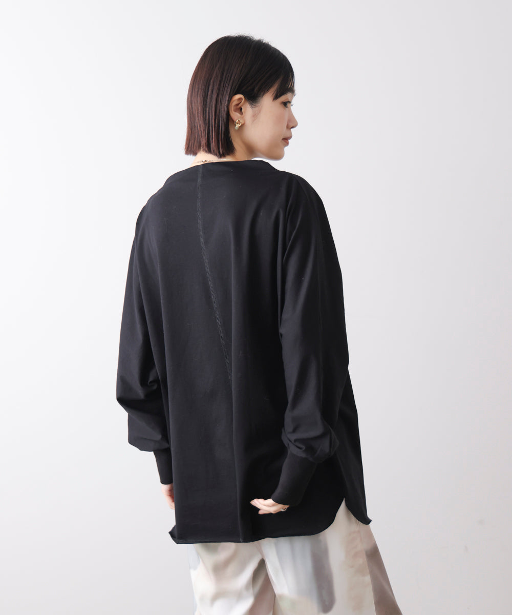 Wシルケットドルマンプルオーバー［3/18発送予定］