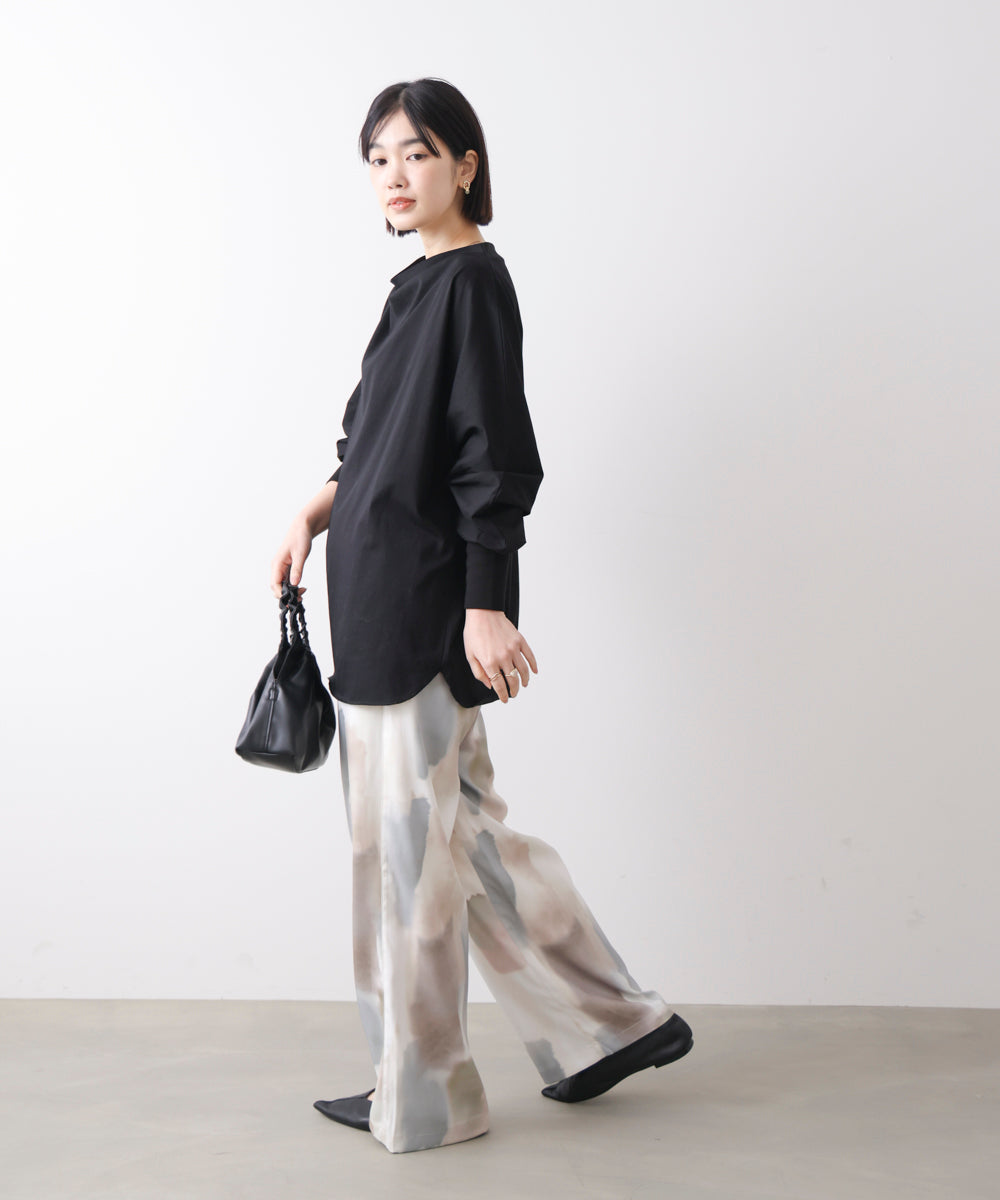 Wシルケットドルマンプルオーバー［3/18発送予定］