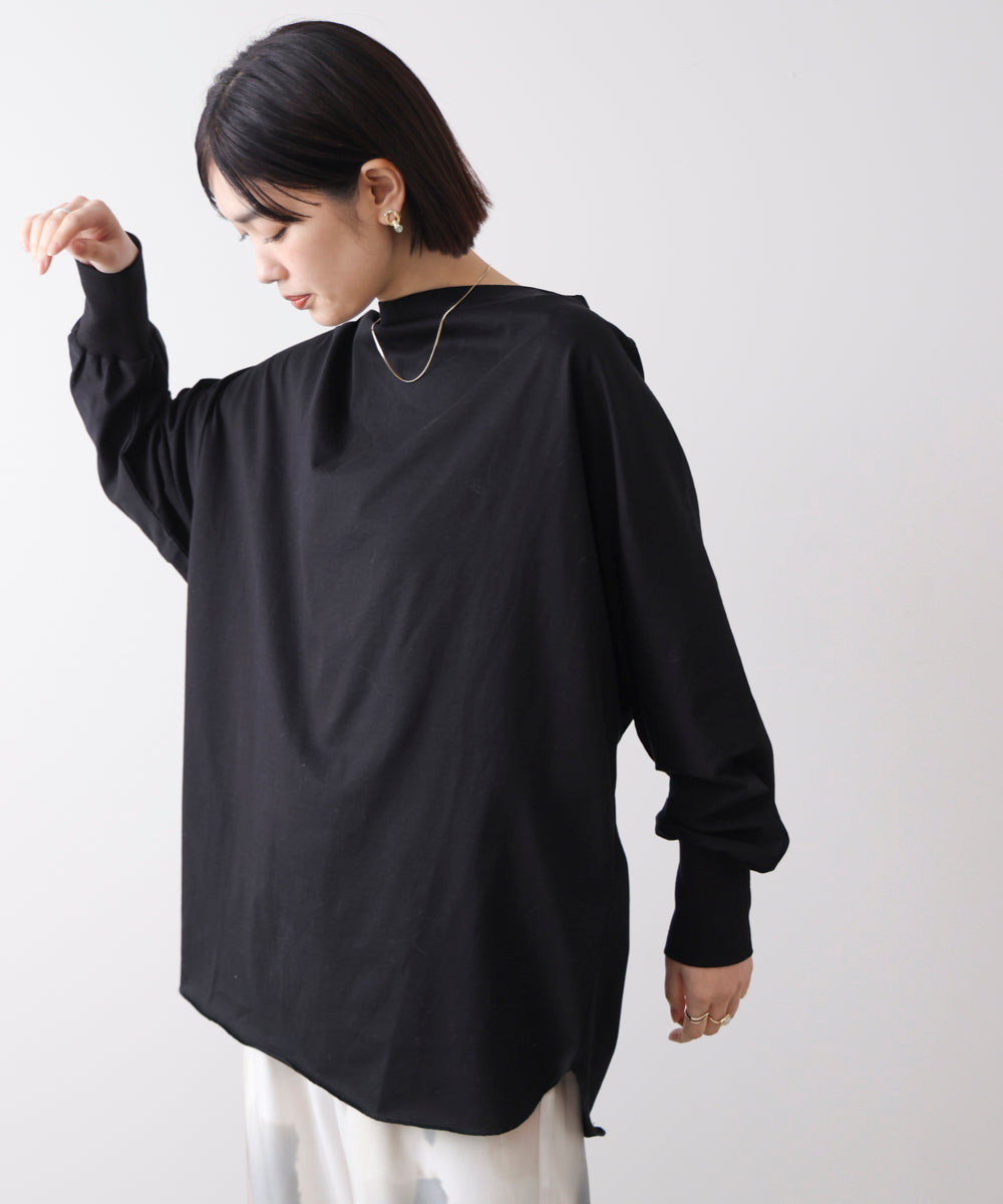 Wシルケットドルマンプルオーバー［3/18発送予定］