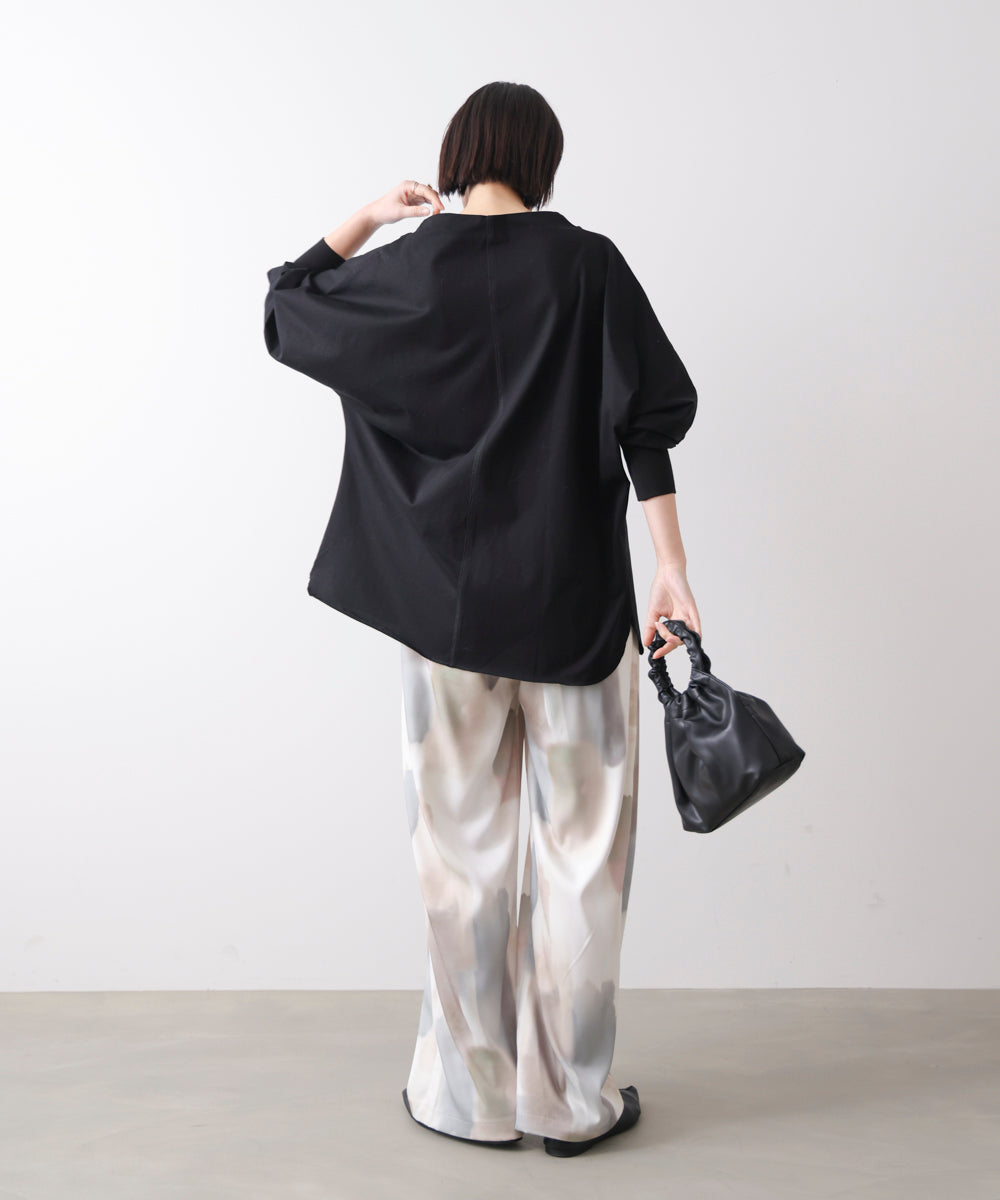 Wシルケットドルマンプルオーバー［3/18発送予定］