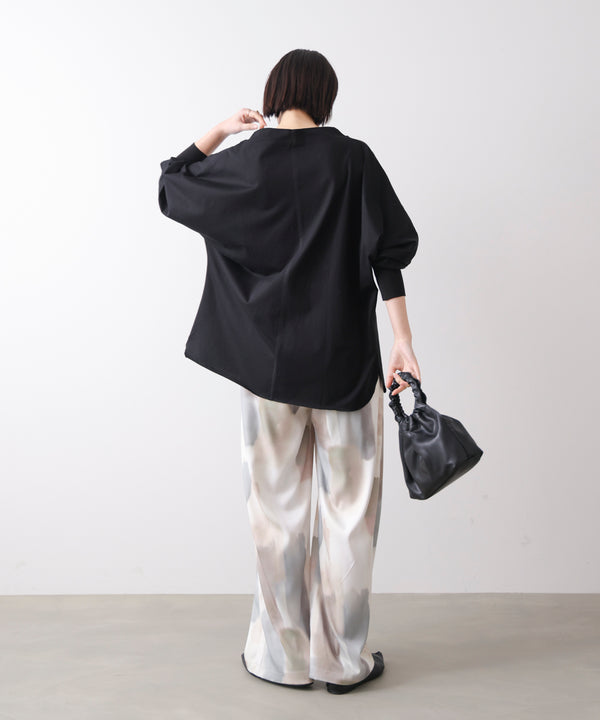 Wシルケットドルマンプルオーバー［3/18発送予定］