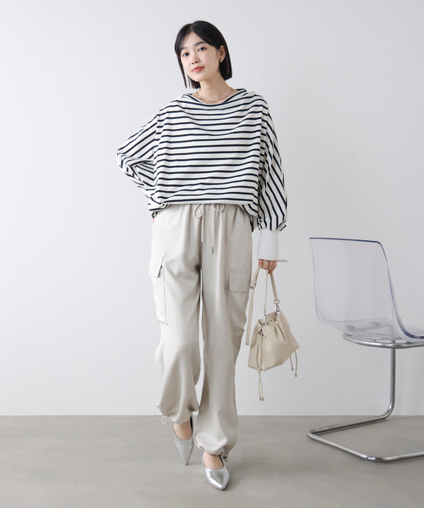 Wシルケットドルマンプルオーバー［3/18発送予定］