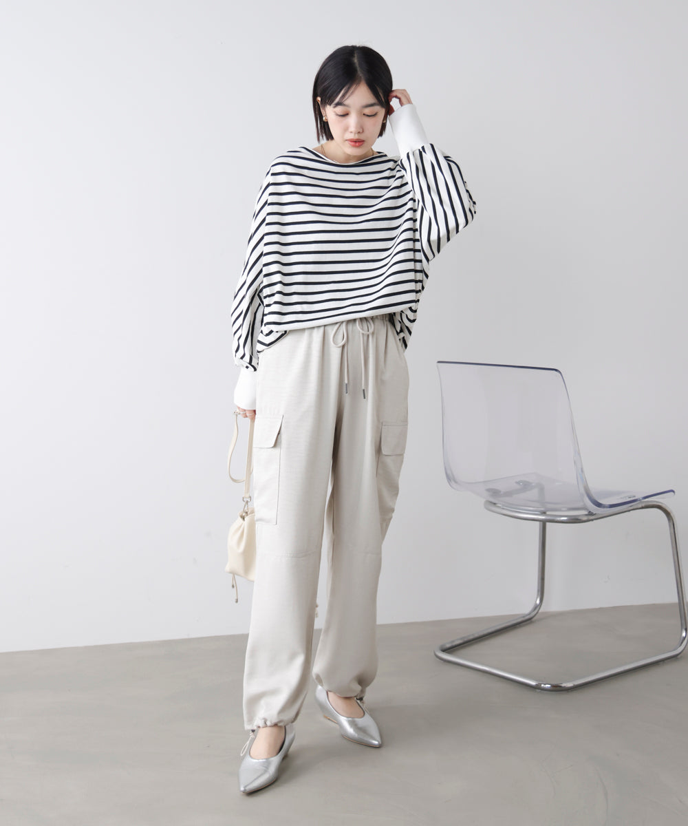 Wシルケットドルマンプルオーバー［3/18発送予定］