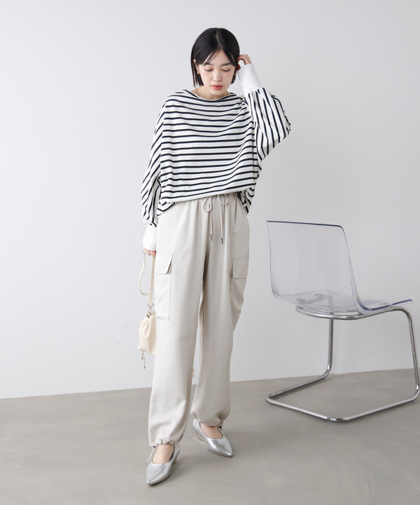 Wシルケットドルマンプルオーバー［3/18発送予定］