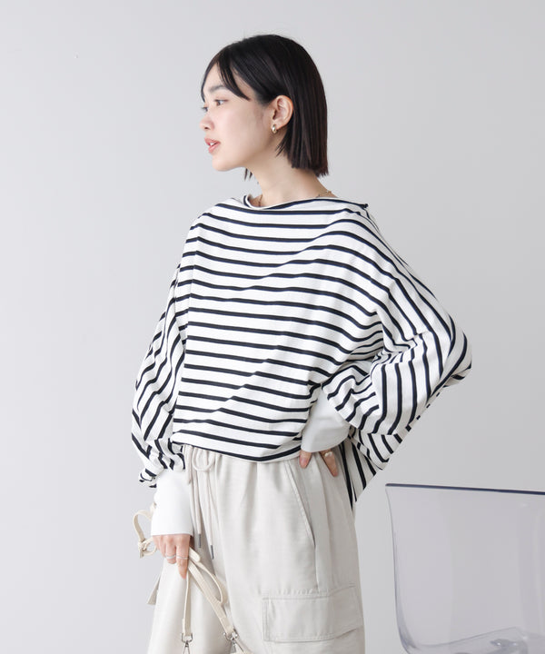 Wシルケットドルマンプルオーバー［3/18発送予定］