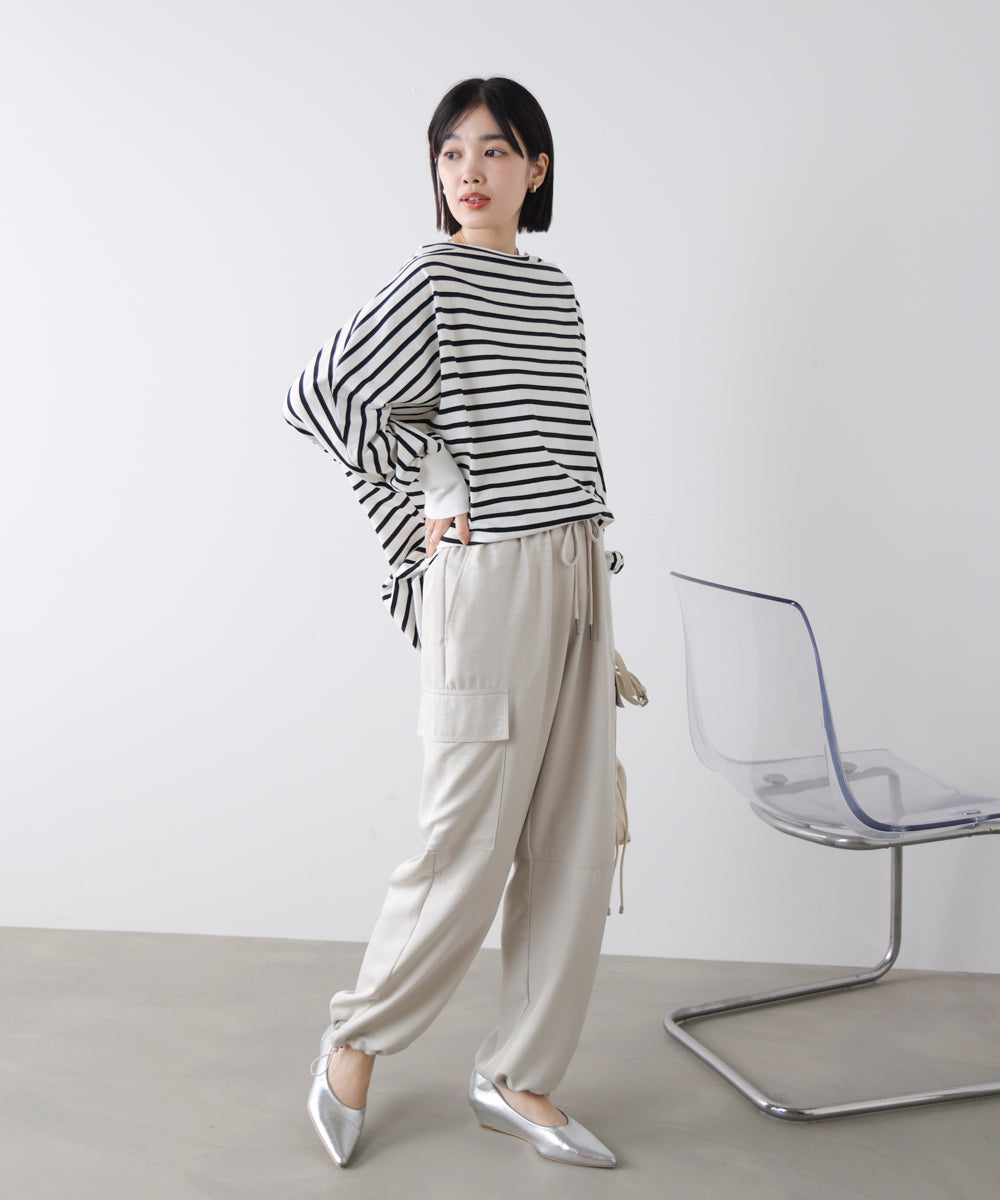 Wシルケットドルマンプルオーバー［3/18発送予定］