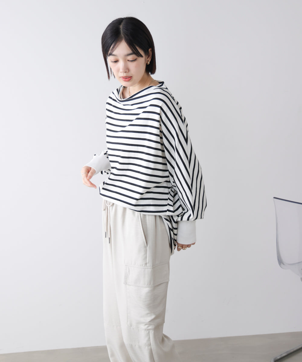 Wシルケットドルマンプルオーバー［3/18発送予定］