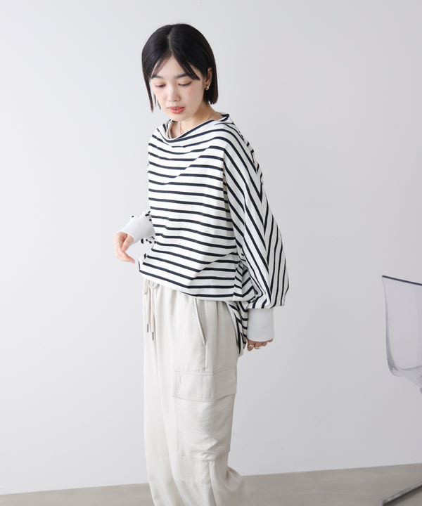 Wシルケットドルマンプルオーバー［3/18発送予定］