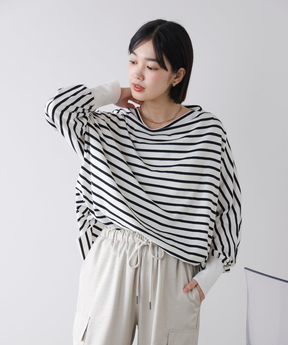 Wシルケットドルマンプルオーバー［3/18発送予定］