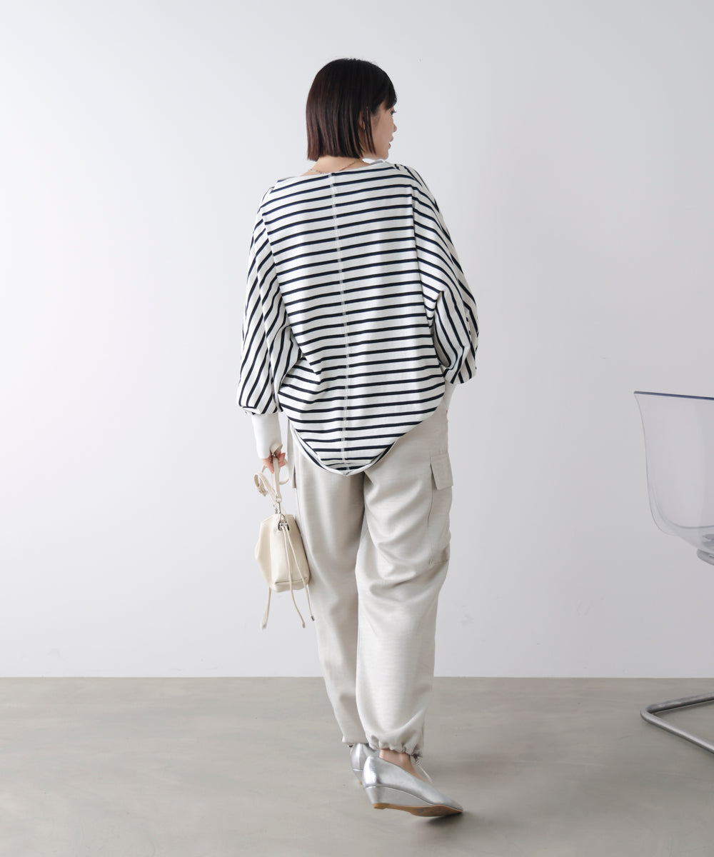 Wシルケットドルマンプルオーバー［3/18発送予定］