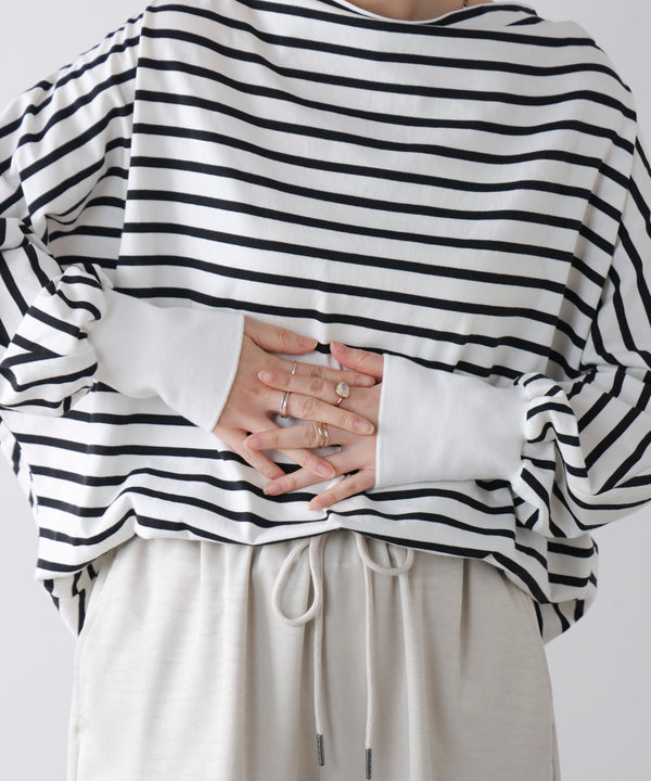 Wシルケットドルマンプルオーバー［3/18発送予定］