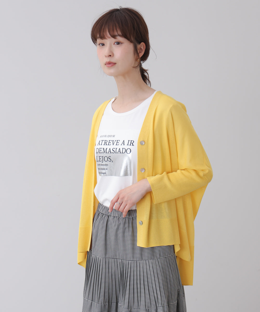 箔ロゴプリント五分袖Ｔシャツ