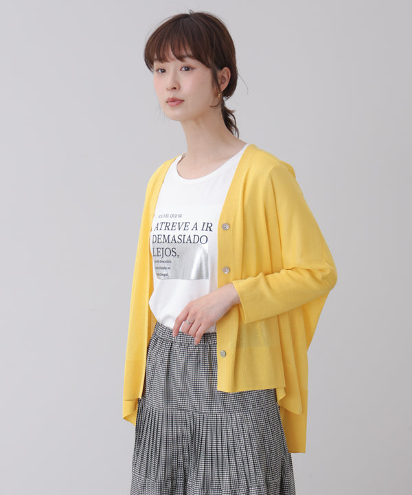 箔ロゴプリント五分袖Ｔシャツ