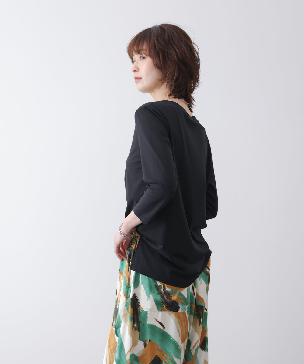 箔ロゴプリント五分袖Ｔシャツ