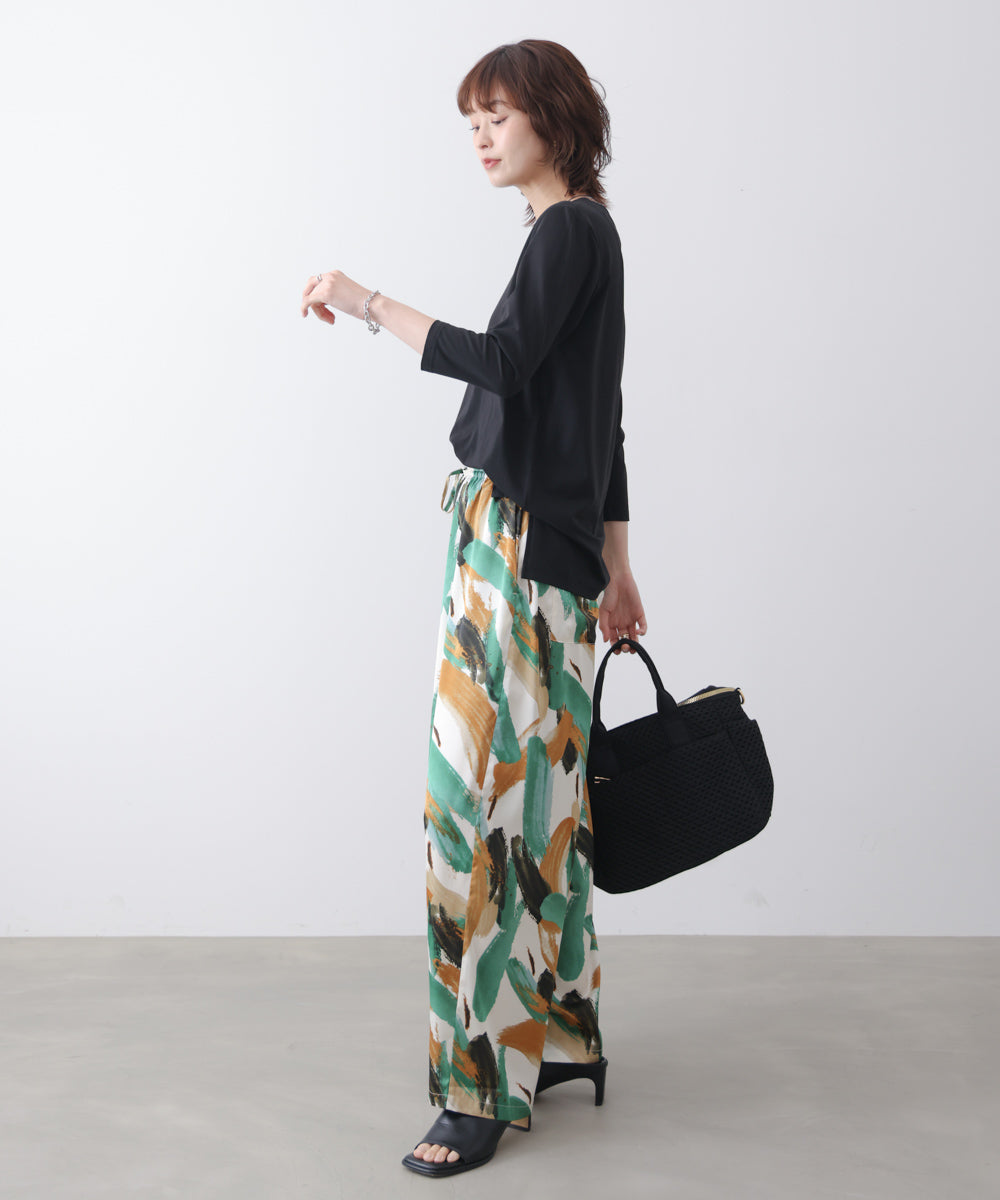 箔ロゴプリント五分袖Ｔシャツ