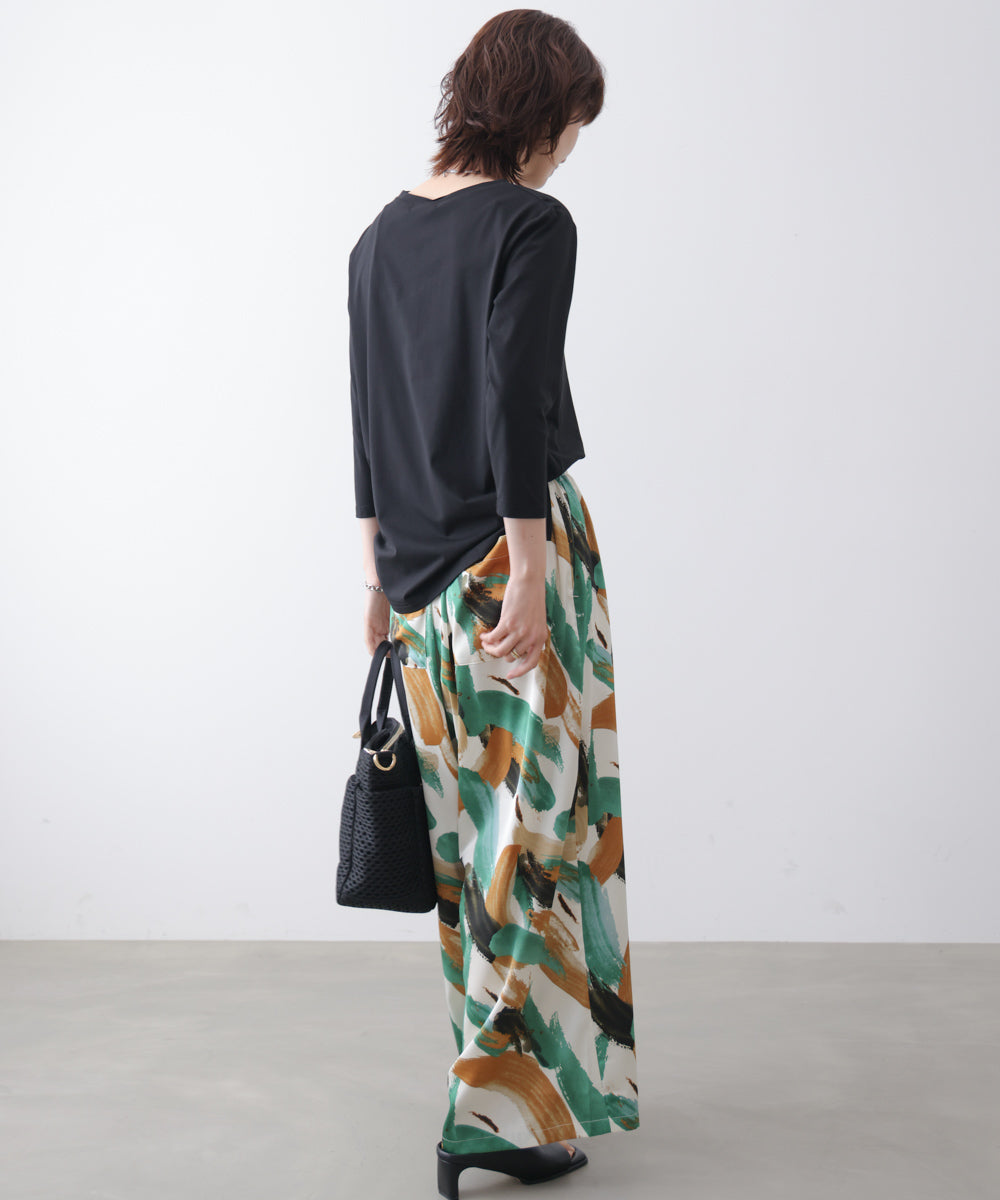 箔ロゴプリント五分袖Ｔシャツ